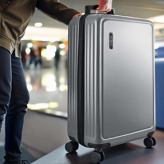 TRAVELARIM 28 Inch Luggage with Spinner Wheels, Hard Shell Suitcase with TSA Locks for Luggage, Travel Large Suitcase, Expandable Hard Shell Suitcases, Grey