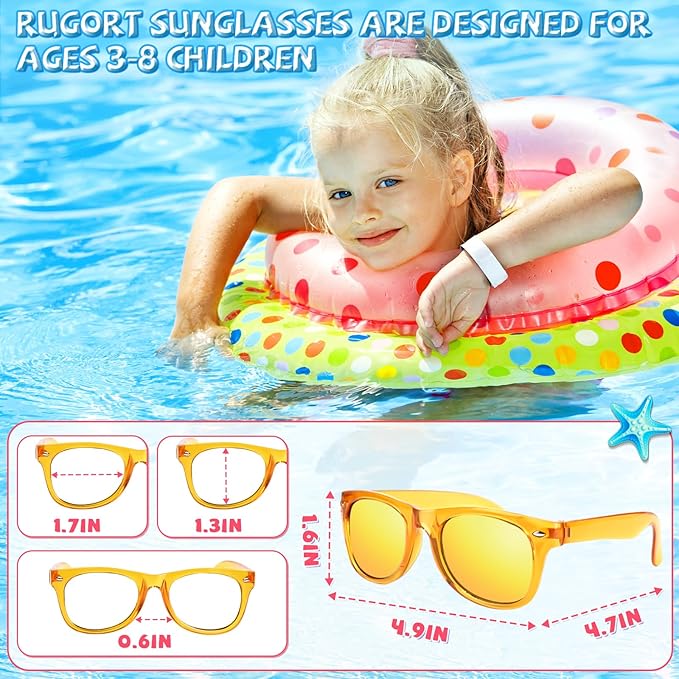 Party Favors Kids Sunglasses Bulk - 16 Packs Neon Sunglasses for Kid Age 3-8, UV400 Protection Party Sunglasses Goodie Bags Stuffers for kids Birthday Party Supply, End of the Year Gifts For Students
