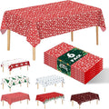 6 Pack Christmas Snowflake Tablecloth Disposable Plastic Tablecloth Table Cover for Christmas Party Decoration Supplies 54 x 108 Inches (Snowflake)
