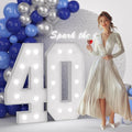 JoyMuse 4FT 40 Marquee Numbers, Large Light Up Numbers 40 for 40th Birthday Decorations Cool White Light Number 40 for Anniversary Birthday Party Decor