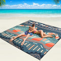 WIWIGO Beach Blanket Waterproof Sandproof Beach Mat 79" X 83"/10'x9'for 2-8 Adults Quick Drying Outdoor Picnic Mat Beach Accessories for Travel, Camping, Hiking