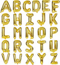 LIOZEOKUN Letter Balloons 16 Inch Mylar Foil Alphabet Letter A-Z Balloons Set for Wedding Birthday Party Decoration Banner Custom Phrase 26 Pieces (Gold)