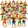 ZAUGONTW 24 PCS Halloween Scarecrow Decoration Outdoor, Fall Harvest Scarecrow Decor, Standing Scarecrows Decorations for Garden, Home, School, Yard, Porch, Thanksgiving Décor