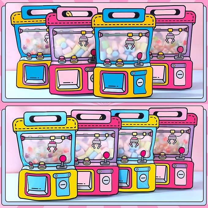 Yeyeplum 40 Pcs Goodie Bags Stuffers for Kids Birthday Goodie Bags Cartoon Snack Candy Treat Party Favor Plastic Gift Handbags Bulk with Handle for Back to School Supplies(12 x 8.8 Inch,Game Style)
