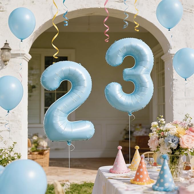 40 In Matte Blue Number Balloons Helium Foil Mylar Balloon Birthday Party banquet Decoration Digital 2