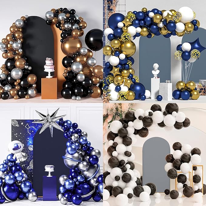 Arch Covers,Arch Backdrop Stand Fitted Cover for Wedding Birthday Party Ceremony Banquet Decoration(6.6FT,Black,Cover Only)