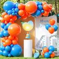 Blue and Orange Balloon Arch Kit, 100 Pcs Blue and Orange Balloon Garland Kit, Latex Balloons Different Sizes 18/12/10/5 inch for Birthday Graduation Space Themed Party Decorations