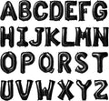 16 Inch Black Letter Balloons Mylar Foil Alphabet Letter A-Z Balloons Set for Wedding Birthday Party Decoration Banner 26pcs (black)