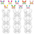 36 Set Easter Mask Crafts Bunny Coloring Masks Easter Activities DIY Arts and Crafts Spring Bunny Games Blank Masquerade Mask Animal Paper Rabbit Mask For Birthday Party School Classroom Home Favor