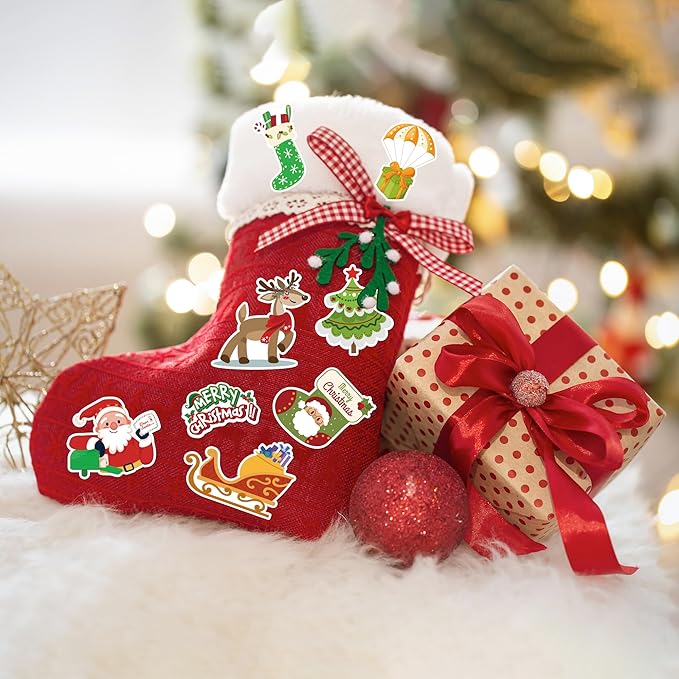 OHOME Stocking Stuffers | 320 PCS Christmas Stickers - Toddler Stocking Stuffers | Kids Christmas Gifts for Boys Girls Grandkids,Vinyl Xmas Games Crafts Activities Party Favors Supplies