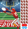 Football Party Games for Kids Pin The Football Goalpost Game Post with 24 Stickers Large Party Game Sticker for Classroom School Family Sports Theme Event Decorations Supplies