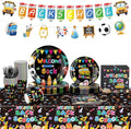 122 PCS Back to School Party Supplies, Disposable Tableware Set Include Back to School Plates and Napkins, Cups, Forks, Banner and Tablecloth for First Day of School Party Decorations , Serve 24