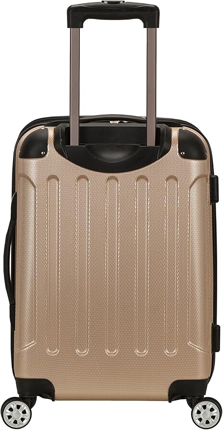 Rockland London Hardside 3 Piece Expandable Spinner Wheel Luggage Set, (20"/24"/28"), Champagne