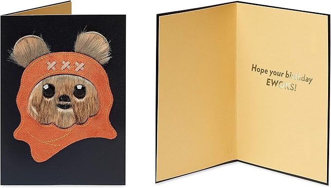 Papyrus Star Wars Birthday Card Assortment, Ewok, Cupcake, and Millennium Falcon (3-Count)