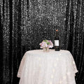 Juya Delight 4ft x 7ft Black Sequin Backdrop Curtain for Party Wedding Photography