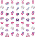 Spakon 8 Packs Y2k Party Decorations Pink Paper Banner Early 2000s Hanging Decor I Love 00's Paper Cutout Retro 2000s Garland for Birthday Female Bachelorette Party Supplies Decoration