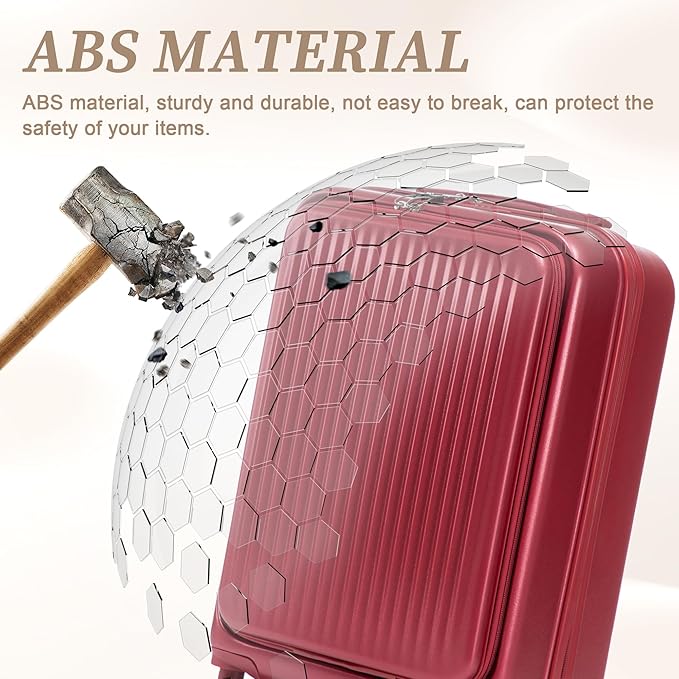 20/14 Inch Hardside Luggage, Lightweight Durable Suitcases with Spinner Wheels