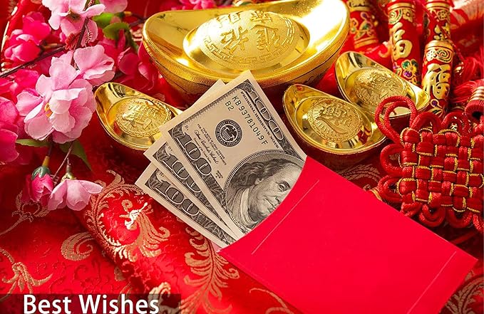 Red Envelopes Chinese New Year Of The Horse 2026,红包, Lucky Money Envelopes For Lunar New Year, Li Xi Hongbao With 6 Gold Embossed Patterns Colorful 36Pcs Medium