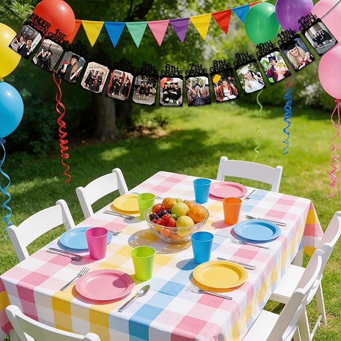 Graduation Decorations 2026 - Congrats Grad Photo Banner | K-12th Picture Banner Senior 2026 Decor for Middle High School College Class of 2026 Graduation Party Decorations Supplies