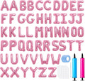 LIOZEOKUN Letter Balloons 16 Inch Alphabet A-Z Mylar Foil Balloons 2 Set for Wedding Birthday Party Decoration Banner Custom Phrase 52 Pcs
