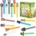 24PCS Animal Bubble Wands for Wild One Birthday Baby Shower Decorations Safari Jungle Theme Party Favors Supplies, Pinata Goodie Bags Filler, Classroom Prizes, Valentines Gifts, Easter Stuffers