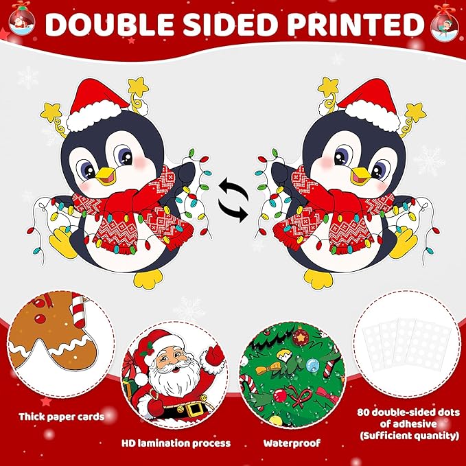 Large 11"x14" Vintage Christmas Cutouts Decorations Cardboard Cutout Set of 12, Vintage Christmas Red and Green Paper Cut Outs Party Decoration Indoor Outdoor, Retro Paper Xmas Cutouts Wall Decor