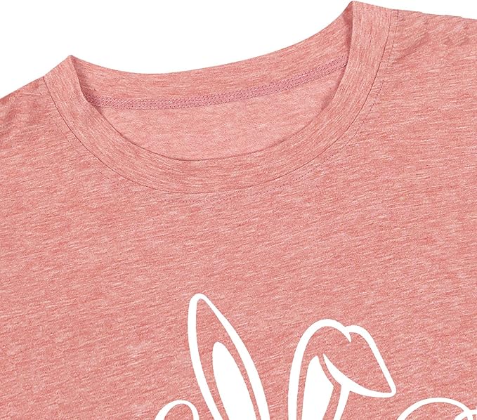 LAZYCHILD Women Easter Teacher Shirts: Funny Treat All with Kindness T-Shirt Bunny Rabbit Tee Tops