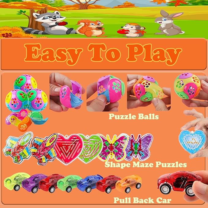 118 Pcs Party Favors for Kids, Pop Fidget Treasure Box Toys for Classroom, Prizes for Kids Classroom, Goodie Bag Stuffers, Pinata Stuffers Filler, Carnival Prizes Birthday Return Gifts for Ages 4-8-12