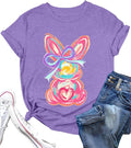 LAZYCHILD Women Easter Teacher Shirts: Funny Treat All with Kindness T-Shirt Bunny Rabbit Tee Tops