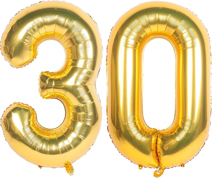 40 Inch gold Number Balloons Helium Foil Mylar Balloon Birthday Party banquet Decoration 30