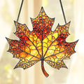 Maple Fall Leaves Suncatcher for Window Hanging, Fall Leaf Decorations, Autumn Leaf Acrylic Ornament, Thanksgiving, Halloween, Christmas, Birthday Gifts for Women, Nature Lovers, Home Decor