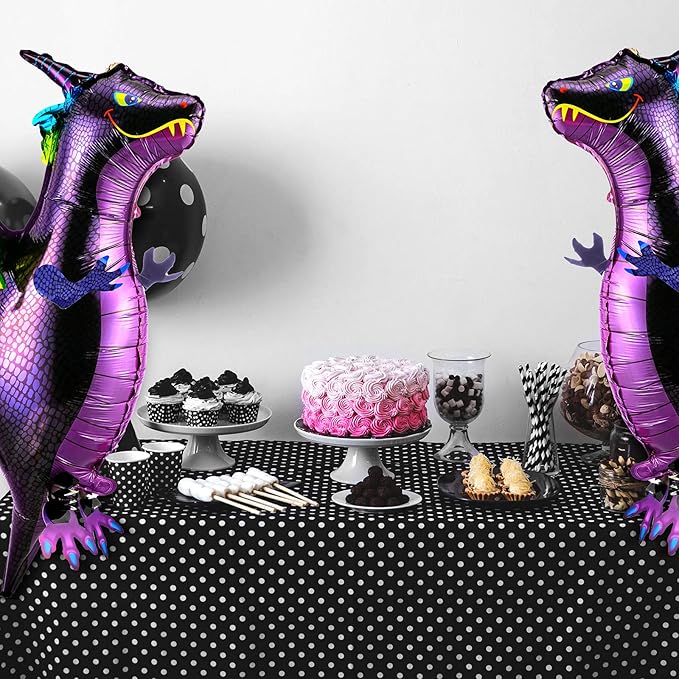 Sumind 6 Pieces Dragon Balloons Aluminum Foil Flying Magic Dragon Balloons for Medieval Theme Birthday Baby Shower Fantasy Party Supplies