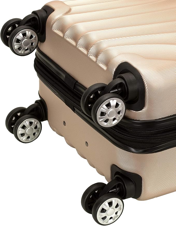Rockland Melbourne Hardside Expandable Spinner Wheel Luggage, Carry-On 20", Goldwave