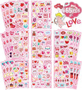 DUJAA 465PCS Valentine Stickers - Valentines Stickers for Kids Love Stickers Kawaii Heart Stickers Valentine's Day Theme Stickers Party Favors Gifts Decorations Supplies