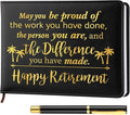 Ctosree Retirement Guest Book with Signature Pen Retirement Party Gift Supplies for Women Men Office Colleague Advice and Wishes Decorations(Elegant)