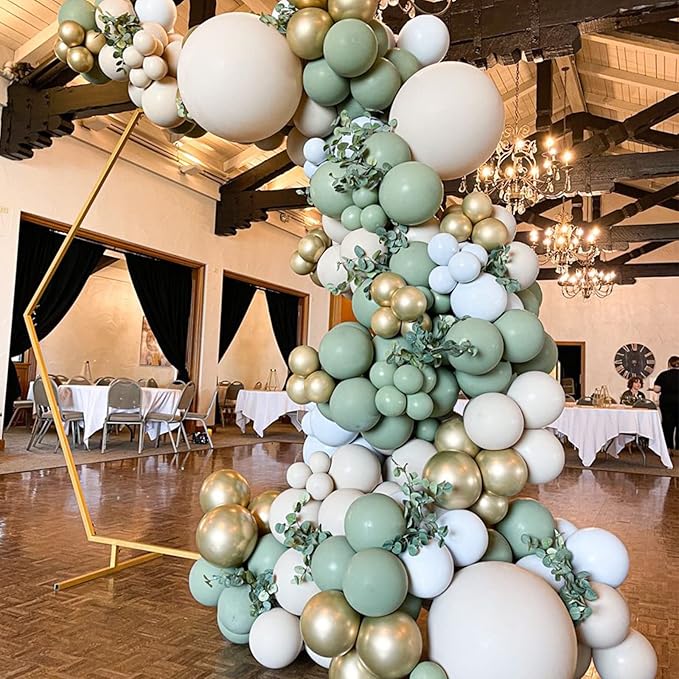 105pcs Sage Green Balloons 12inch Olive Green Balloons for Birthday Graduation Baby Shower Wedding Anniversary New Year Party Decorations