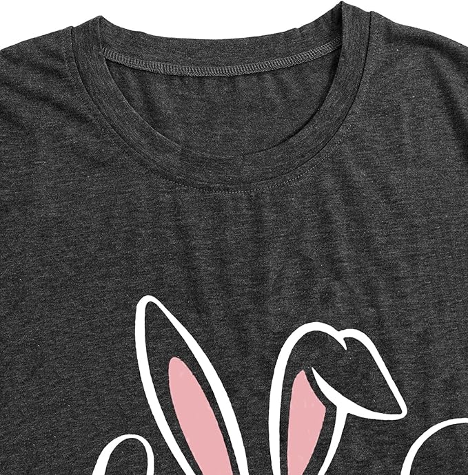 LAZYCHILD Women Easter Teacher Shirts: Funny Treat All with Kindness T-Shirt Bunny Rabbit Tee Tops