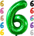 KatchOn, Giant Dark Green Number 6 Balloon - 40 Inch | 6 Birthday Balloon for 6th Birthday Decorations | 6 balloons for Birthday | Six Balloon Number | 6 Year Old balloon for 6 Year Decorations
