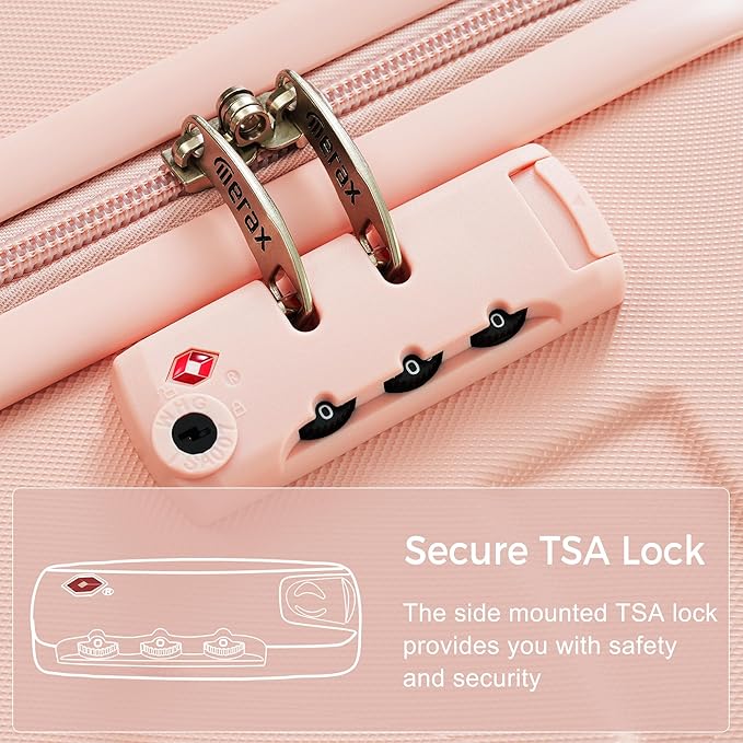 5 Piece ABS Hardshell Luggage Sets Spinner Wheel Suitcase TSA Lock Suitcases