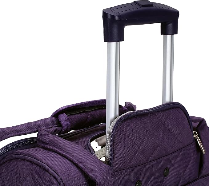 Rockland Melrose Upright Wheeled Underseater Carry-On Luggage, Purple