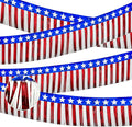 4 Pack 39Ft 4th of July Parade Floats for Trailer Car, Flag Stripes and Stars Foil Fringe Garland Tinsel Streamers Banner Table Skirts for 4th of July Graduation Homecoming Birthday Party (Star)