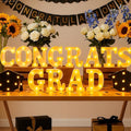 Honoson 14 Pcs 2026 Graduation Party Decorations Congrats Grad LED Lights up Sign with 2 Cap Lights, Graduation Decorations or Kindergarten High School College Grad Celebrations