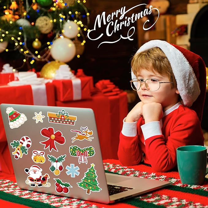 OHOME Stocking Stuffers | 320 PCS Christmas Stickers - Toddler Stocking Stuffers | Kids Christmas Gifts for Boys Girls Grandkids,Vinyl Xmas Games Crafts Activities Party Favors Supplies