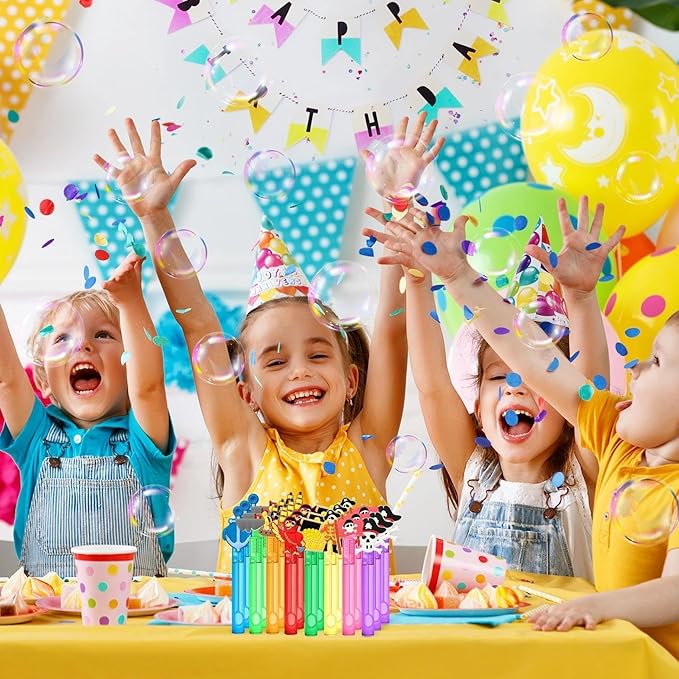 AFZMON 24Pcs Pirate Party Favors Bubble Wands for Kids, Mini Bubbles Wands, Pirate Theme Birthday Party Supplies Decorations Goodie Gift Bag Stuffers Pinata Classroom Prizes
