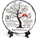 Pearl Couple Slate Plate – 30th Anniversary Wedding Gifts for Parents & Couples – Unique 30th Wedding Gift Ideas – 30 Years of Marriage Decoration, Plaque, Keepsake (Pearl Anniversary)