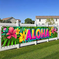 Aloha Backdrop Banner Hello Summer Hawaiian Tropical Theme Supplies Outdoor Banner 118 x 20 inch Party Backdrop Decorations Photo Booth Props Summer Supplies Large Yard Sign