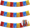 BEISHIDA 3 Packs Metallic Foil Fringe Garland Gold Red Blue Wall Hanging Tinsel Fringe Banners for Car Floats Birthday Baby Bridal Shower Wedding Graduation Holiday Party Decoration(30 Feet)