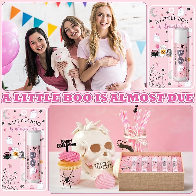30 Pack Christmas Little Boo Baby Shower Games Prizes Party Gifts Bulk Lip Balms Favors for Winners Adults Guests Gender Reveal Favors Decorations Baby Shower Souvenirs Gift Bags Stuffers