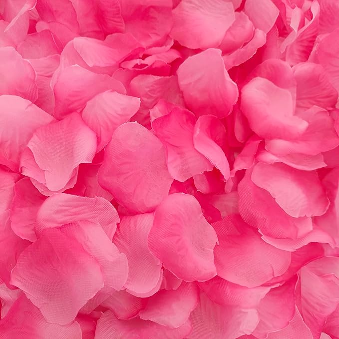 1500 Pcs Pre-separated Artificial Gradient Pink Rose Petals for Romantic Night,Faux Gradient Pink Flower Petals for Flower Girl,Weddings,Valentine Day,Party,Romantic Decoration(Ready-to-use)