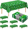 6 Pack Clover Disposable Plastic Tablecloth 54" x 108" Green Shamrock Party Table Cloths Disposable for 6 to 8 Foot Tables St Patricks Day Party Indoor or Outdoor (Clover)